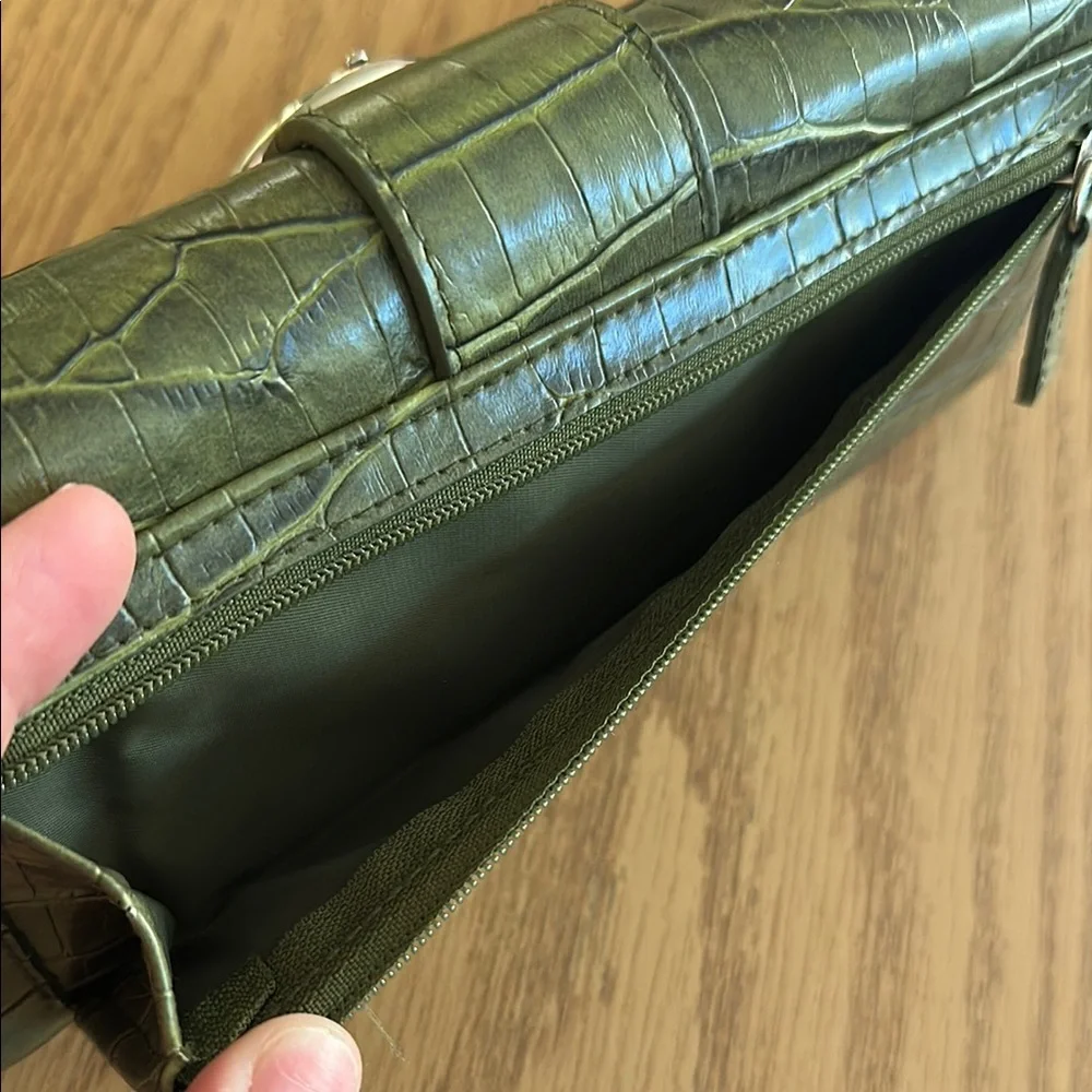 Hato hasi green crocodile wallet - Picture 3 of 4